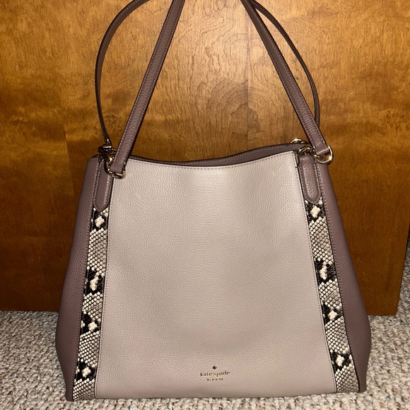kate spade Handbags - Kate Spade satchel snakeskin and mauve